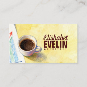 Coffee and Revenue Growth Chart Business Card