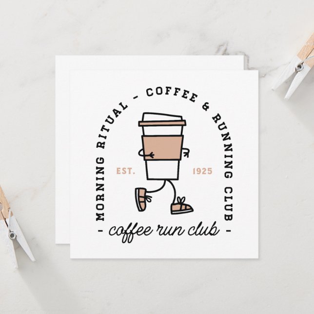 Coffee and run club brunch running lovers funny (Front/Back In Situ)