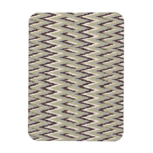 Coffee and Sage iKat ZigZag Pattern Magnet