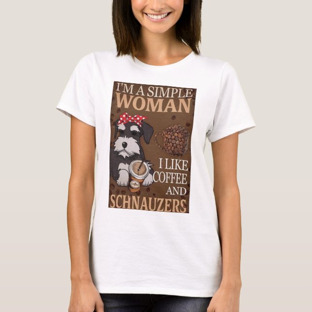 Coffee and Schnauzers T-Shirt (Front)