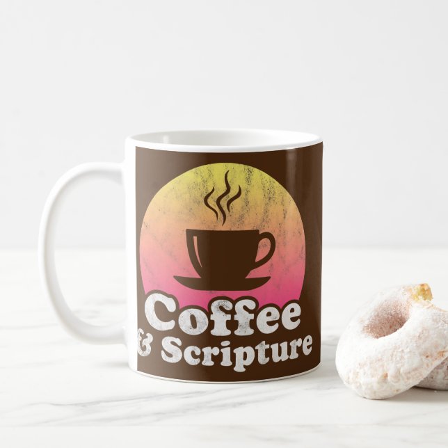 Coffee and Scripture  Coffee Mug (With Donut)