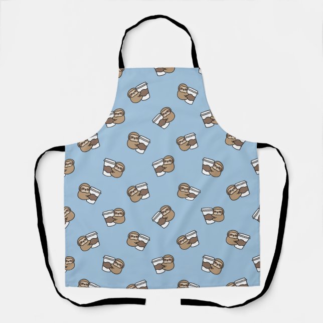 Coffee and Sloths Apron (Front)