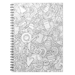 Coffee And Tea Doodle Notebook