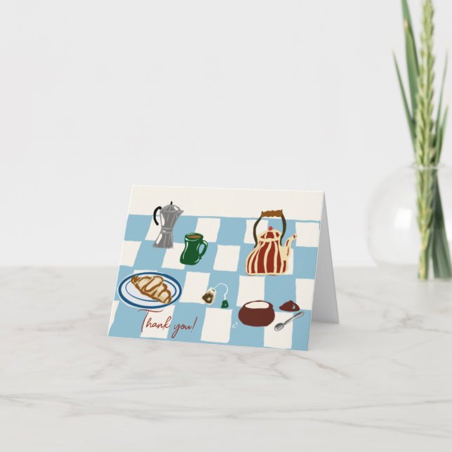 Coffee and tea thank you card  (Front)