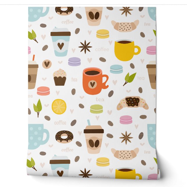 Coffee and Tea Wallpaper (Unrolling)
