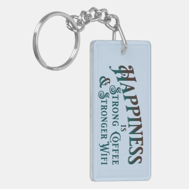 Coffee and Wifi Keyring (Front Left)