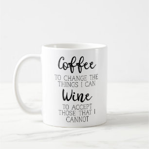 Coffee and Wine Humour Mug