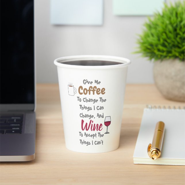 Coffee And Wine Paper Cups (Insitu)