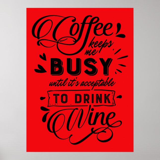 Coffee And Wine Time Poster (Front)