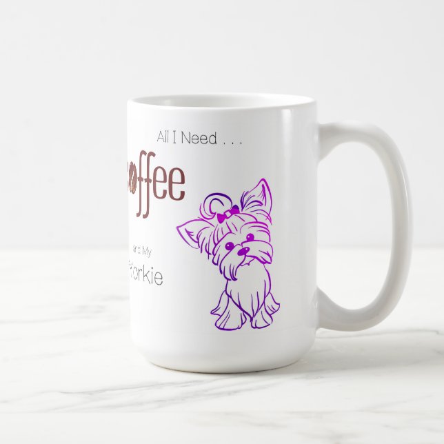 Coffee and Yorkie Mug (Right)