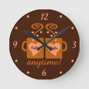 Coffee Anytime wall clock