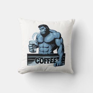 Coffee Ape Throw Pillow