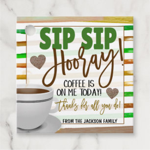 Coffee Appreciation Thank You Gift Tag