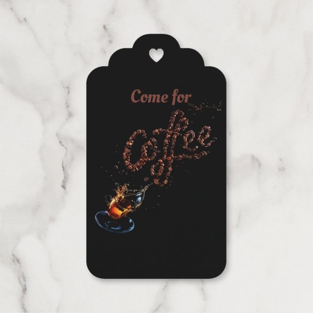  coffee  aromatic  gift tags (Back)