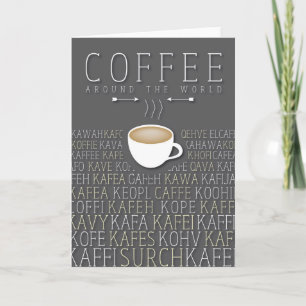 Coffee Around the World Languages Card