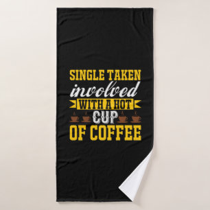 Coffee Art A Hot Cup Of Coffee Bath Towel