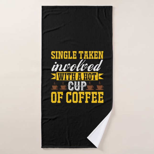 Coffee Art A Hot Cup Of Coffee Bath Towel (Bath Towel)