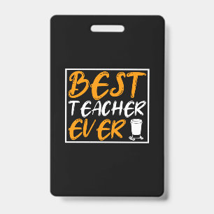 Coffee Art Best Teacher Ever Badge