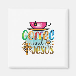 Coffee Art Cofee And Jesus Magnet