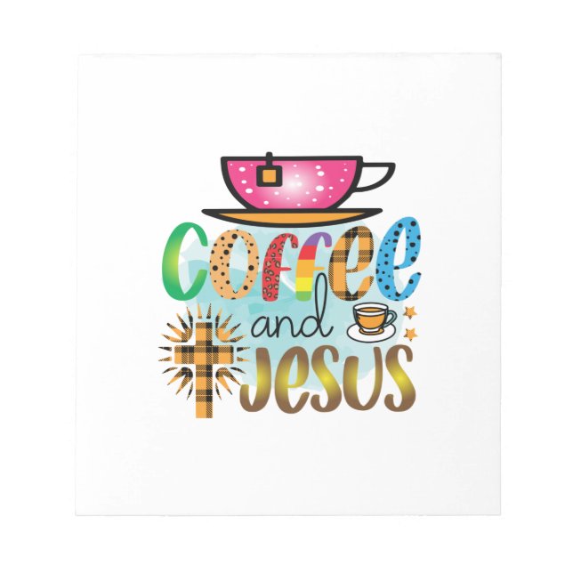 Coffee Art Cofee And Jesus Notepad (Front)