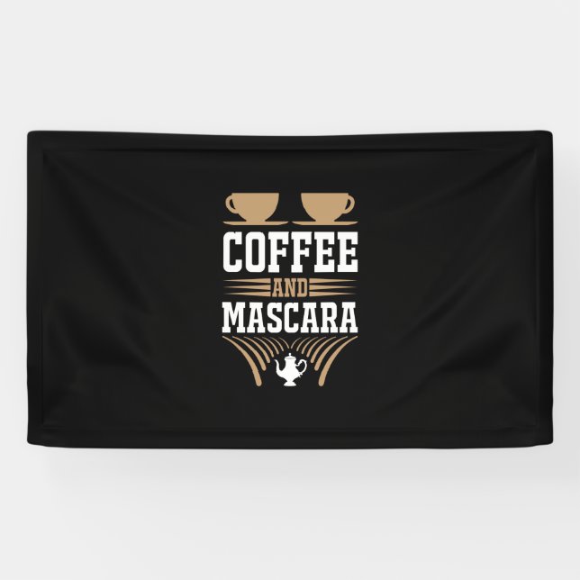 Coffee Art Coffee And Mascara Banner (Horizontal)