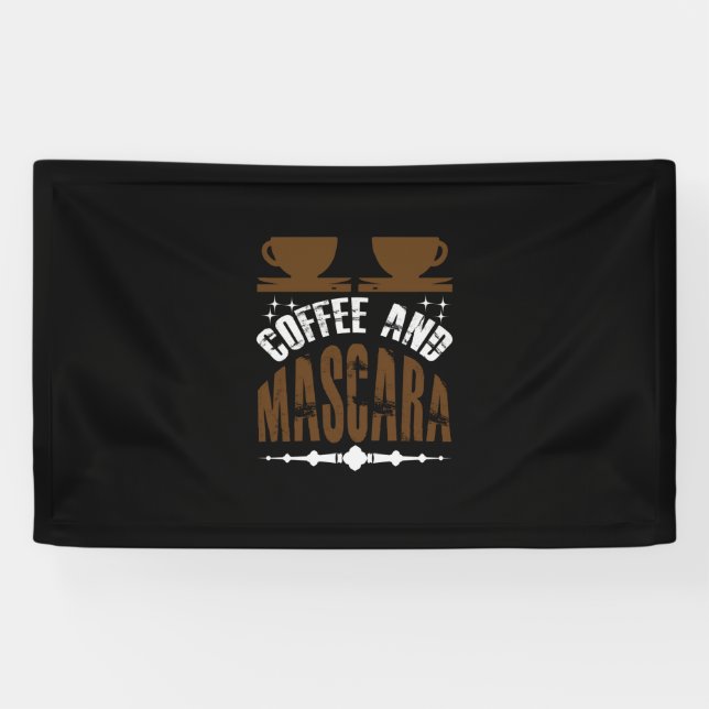 Coffee Art Coffee And Mascara Banner (Horizontal)