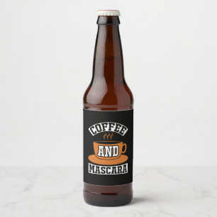 Coffee Art Coffee And Mascara Beer Bottle Label
