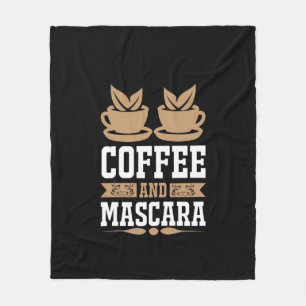 Coffee Art Coffee And Mascara Fleece Blanket