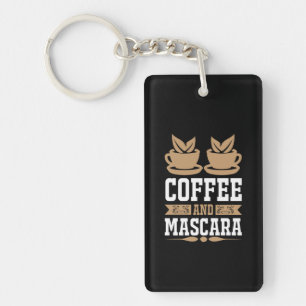 Coffee Art Coffee And Mascara Keychain