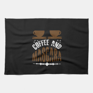 Coffee Art Coffee And Mascara Kitchen Towel