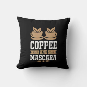 Coffee Art Coffee And Mascara Throw Pillow