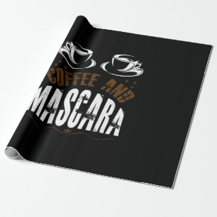 Coffee Art Coffee And Mascara Wrapping Paper