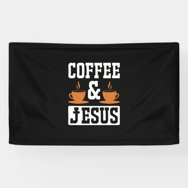 Coffee Art Coffee & Jesus Banner (Horizontal)