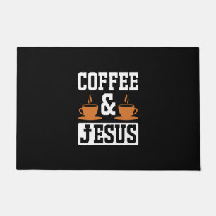 Coffee Art Coffee & Jesus Doormat