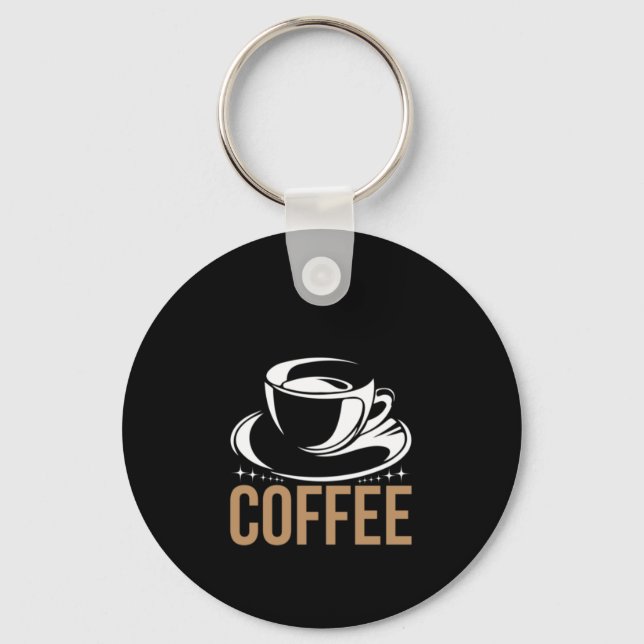 Coffee Art Coffee Keychain (Front)