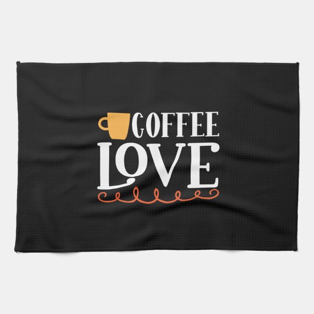 Coffee Art Coffee Love Kitchen Towel (Horizontal)