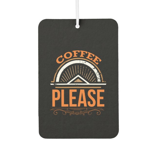 Coffee Art Coffee Please Air Freshener (Front)