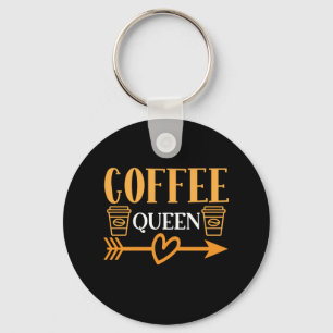 Coffee Art Coffee Queen Keychain