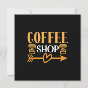 Coffee Art Coffee Shop Invitation