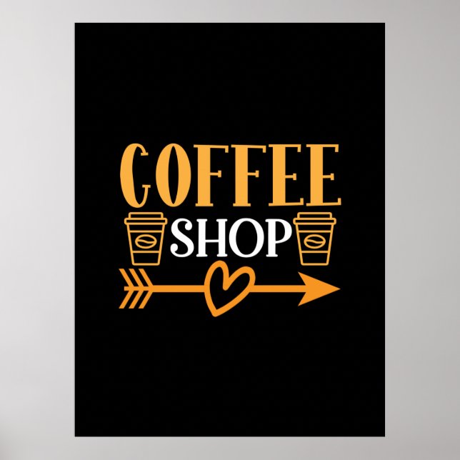 Coffee Art Coffee Shop Poster (Front)