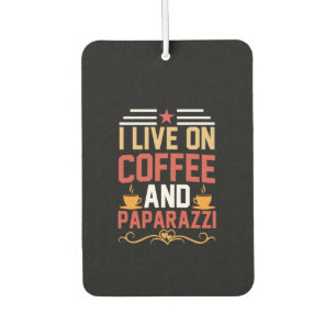 Coffee Art I Live On Coffee Air Freshener