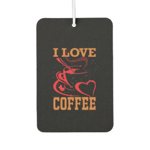 Coffee Art I Love Coffee Air Freshener