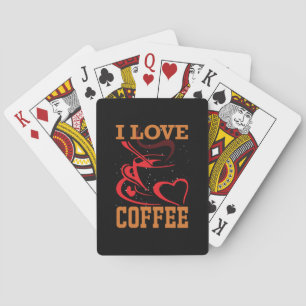 Coffee Art I Love Coffee Playing Cards