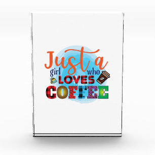 Coffee Art Just A Girl Who Loves Coffee Photo Block
