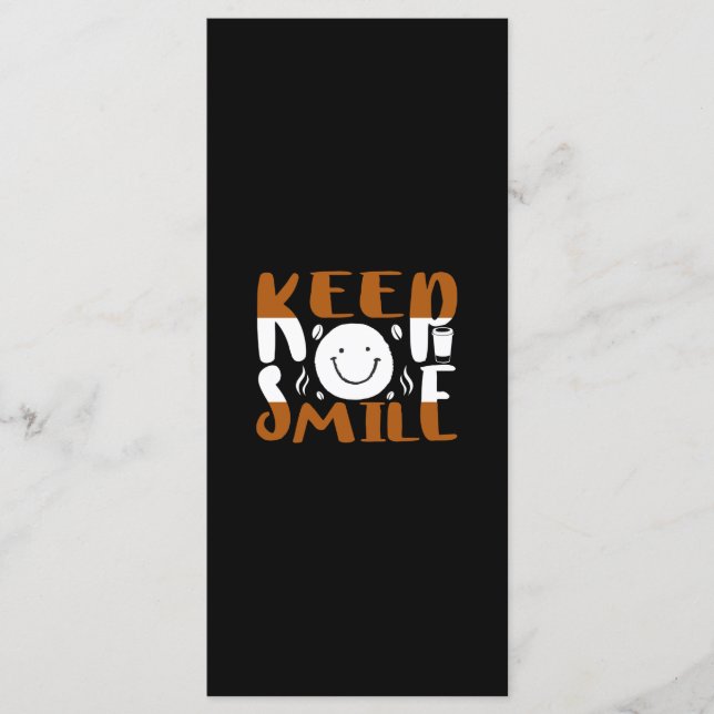 Coffee Art Keep Smile Menu (Front)