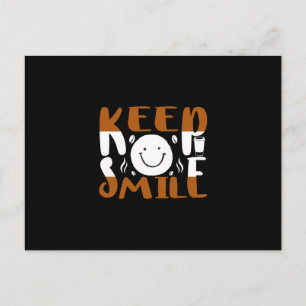 Coffee Art Keep Smile Postcard