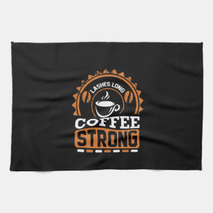 Coffee Art Lashes Long And Coffee Kitchen Towel
