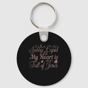 Coffee Art My Heart Is Full Of Jesus Keychain