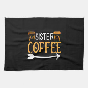Coffee Art Sister Coffee Kitchen Towel