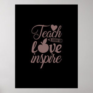Coffee Art Teach Love Inspire Poster